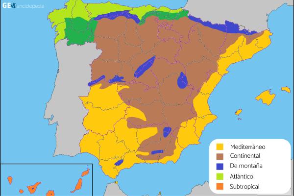 Climas de España: mapa, tipos y características - Mapa de los climas de España