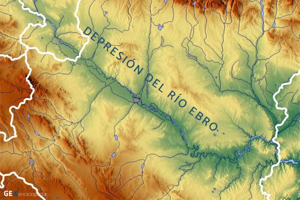 Relieve de España: mapa, unidades y ejemplos - Depresiones y cuencas sedimentarias