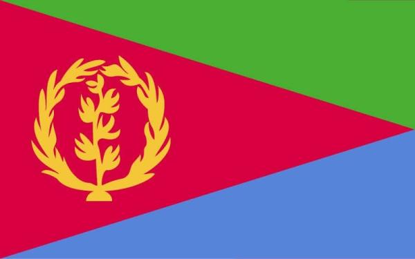 Banderas de países del mundo con nombres - Eritrea