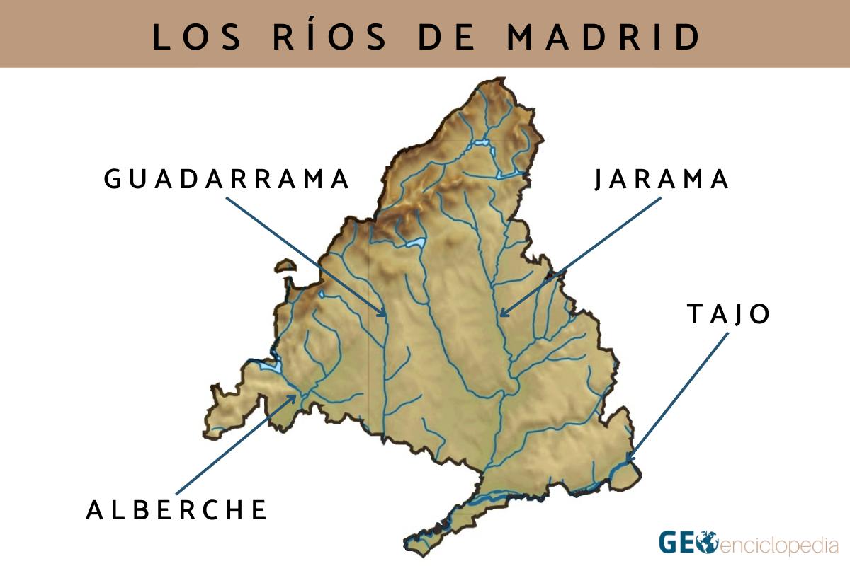 12 ríos de Madrid - Nombres y mapa